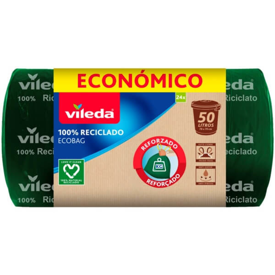 Imagem de Sacos Lixo Ecobag 100% Reciclado 50 lt VILEDA 24un