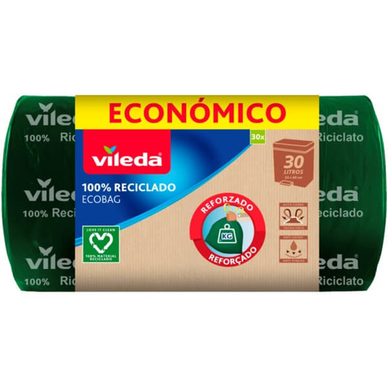 Imagem de Sacos Lixo Ecobag 100% Reciclado 30 lt VILEDA 30un