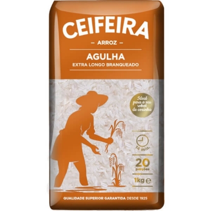 Mostrar detalhes para Arroz Agulha Extra Longo CEIFEIRA emb.1kg Imagem de Arroz Agulha Extra Longo CEIFEIRA emb.1kg