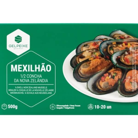 Imagem de Mexilhão 1/2 Concha GELPEIXE emb.500g Congelado