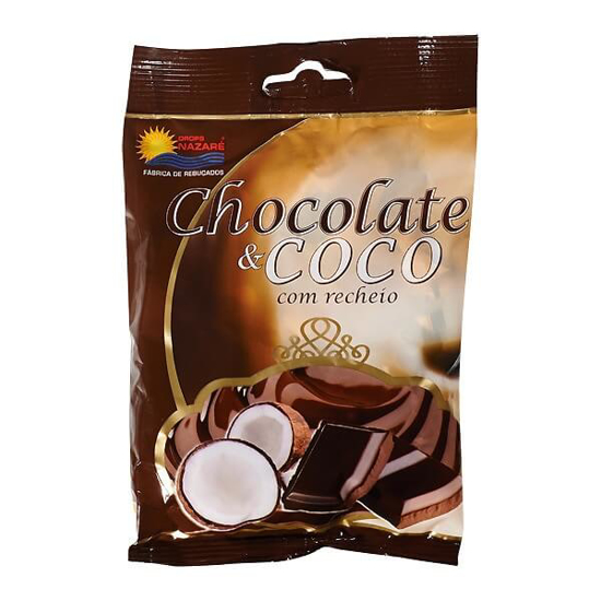 Imagem de Rebuçados de Chocolate e Coco com Recheio NAZARÉ emb.100g