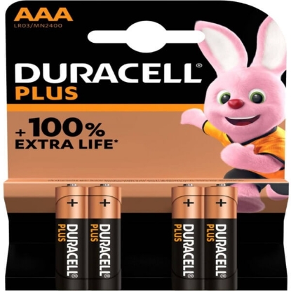 Mostrar detalhes para Pilhas AAA Plus DURACELL emb.4un Imagem de Pilhas AAA Plus DURACELL emb.4un