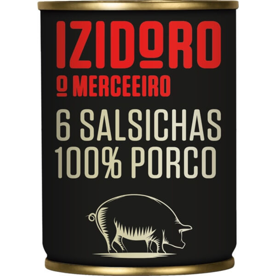 Imagem de Salsichas de Porco sem Glúten IZIDORO emb.350gr (peso escorrido 160gr)