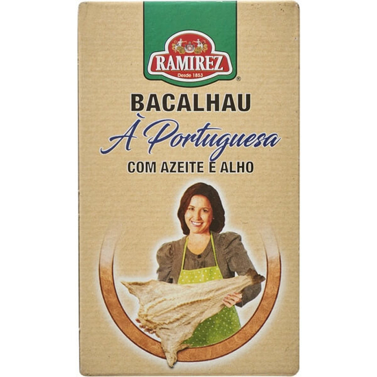 Imagem de Bacalhau à Portuguesa com Azeite e Alho RAMIREZ lata 120g