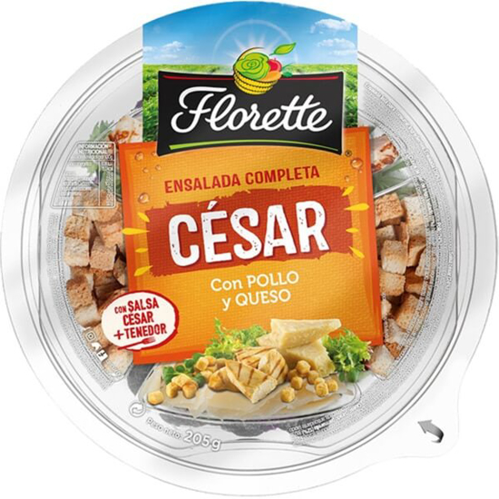 Imagem de Salada Completa César com Frango e Queijo FLORETTE emb.205g