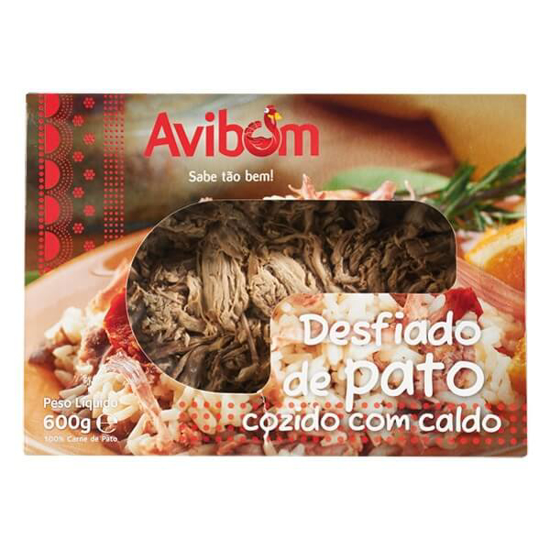 Imagem de Pato Cozido Desfiado 300 g com Caldo 300 g AVIBOM emb.600g