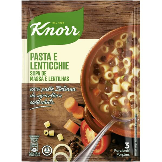 Imagem de Sopa de Massa e Lentilhas KNORR emb.155g