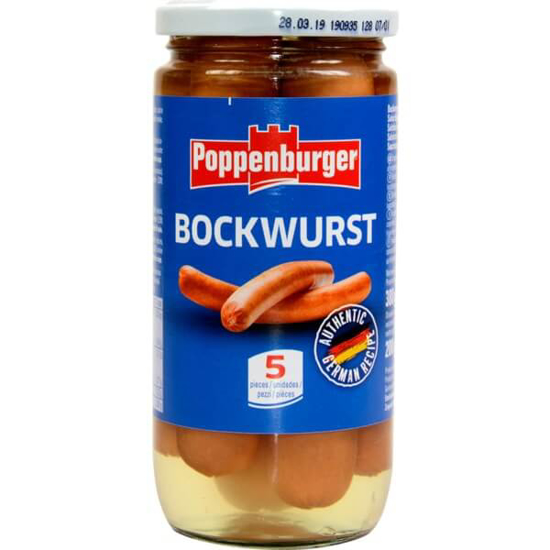 Imagem de Salsichas Bockwurst POPPENBURGER frasco 200g