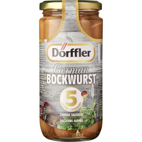 Imagem de Salsichas Bockwurst 5 Unidades DORFFLER frasco 250g