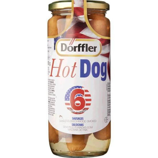 Imagem de Salsichas Hot Dog 6 Unidades DORFFLER frasco 300g