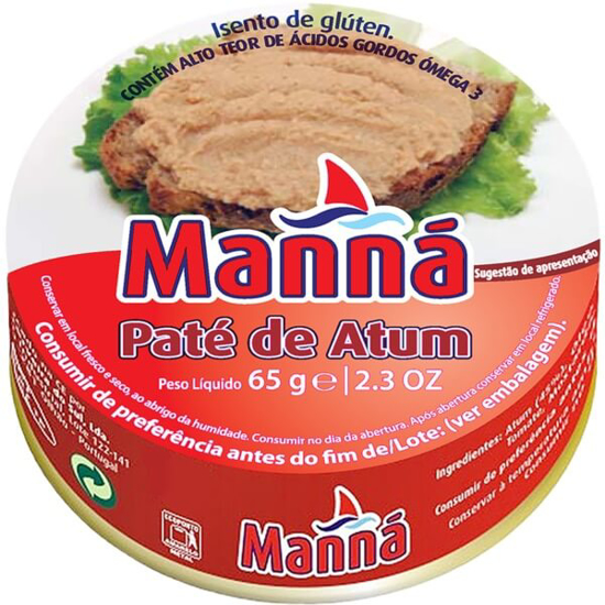 Imagem de Paté de Atum MANNÁ lata 65g