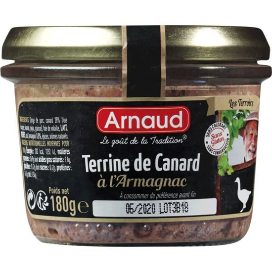 Imagem de Paté Terrina de Pato ARNAUD frasco 180g