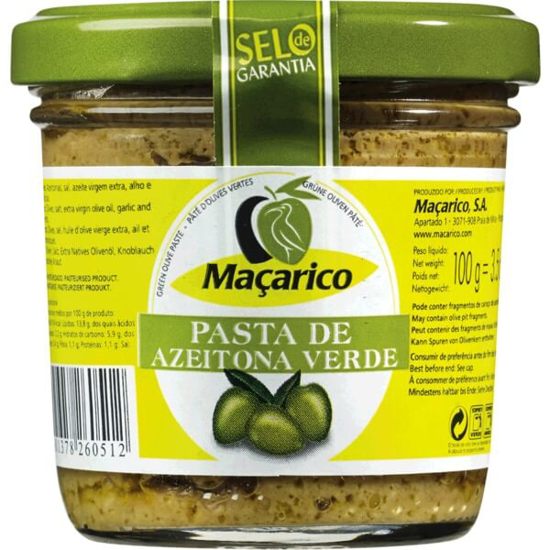 Imagem de Pasta de Azeitona Verde MAÇARICO frasco 100g