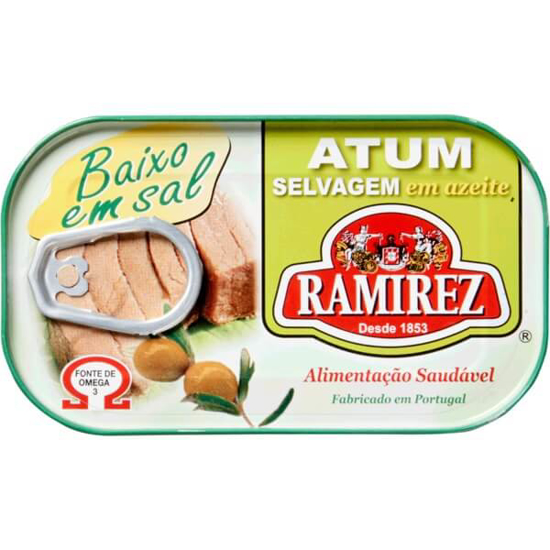 Imagem de Atum Selvagem em Azeite Baixo em Sal RAMIREZ lata 120g