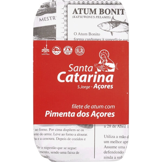 Imagem de Filetes de Atum com Pimenta dos Açores SANTA CATARINA lata 120g