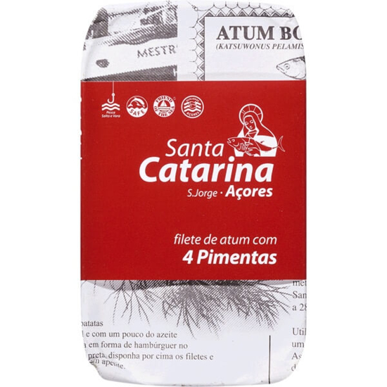 Imagem de Filetes de Atum com 4 Pimentas SANTA CATARINA lata 120g