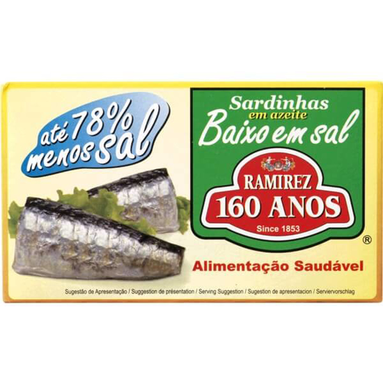 Imagem de Sardinhas em Azeite Baixo em Sal RAMIREZ lata 125g