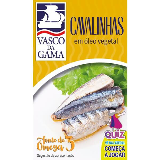 Imagem de Cavalinhas em Óleo Vegetal VASCO DA GAMA lata 120g