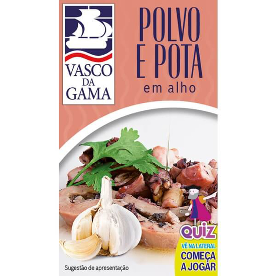 Imagem de Polvo e Pota em Alho VASCO DA GAMA lata 120g