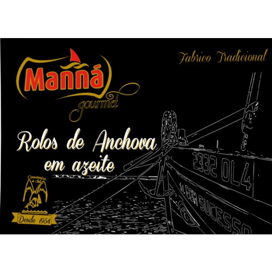 Imagem de Rolos de Anchova em Azeite MANNÁ GOURMET lata 50g