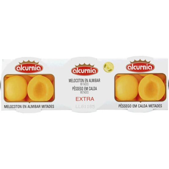 Imagem de Pêssego em Calda Metades Extra ALCURNIA Pack 3 emb.345g