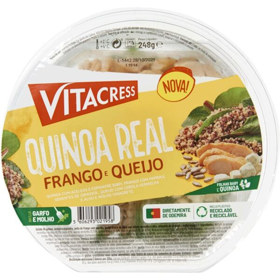 Imagem de Salada com Quinoa Real, Frango e Queijo VITACRESS emb.249g