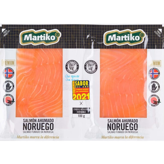 Imagem de Salmão Fumado da Noruega MARTIKO Pack 2 x 50 g emb.100g