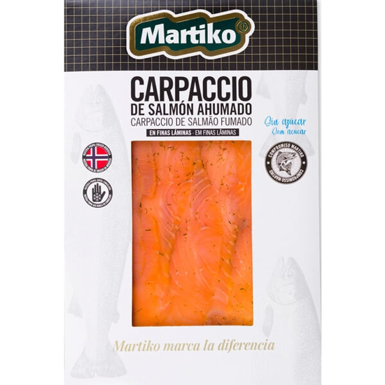 Imagem de Carpaccio de Salmão Fumado sem Açúcar MARTIKO emb.80g