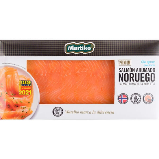 Imagem de Salmão Fumado da Noruega sem Açúcar MARTIKO emb.200g