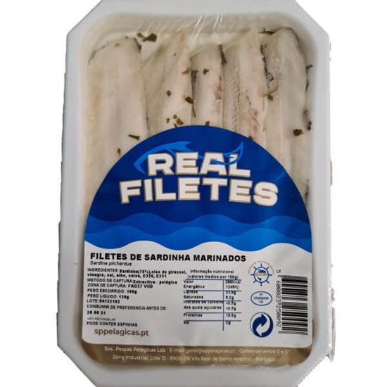 Imagem de Filetes de Sardinha Marinados em Vinagre REAL FILETES emb.100g