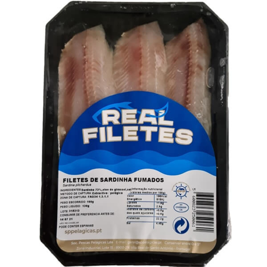 Imagem de Filetes de Sardinha Fumados REAL FILETES emb.100g