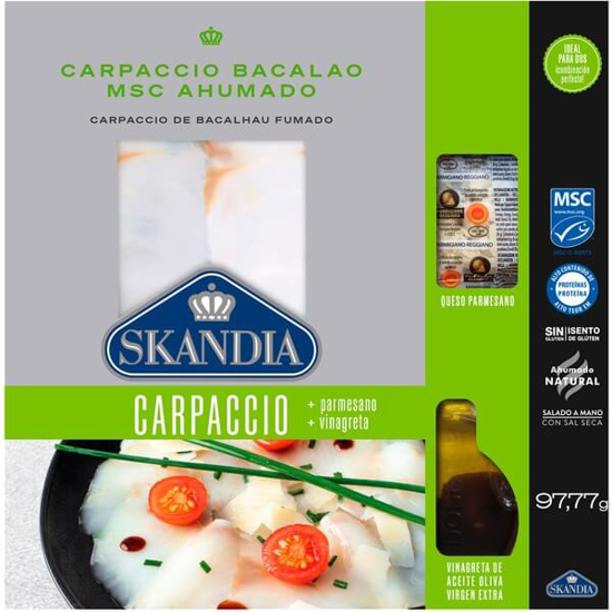 Imagem de Carpaccio de Bacalhau com Parmesão e Vinagrete SKANDIA unidade 90g