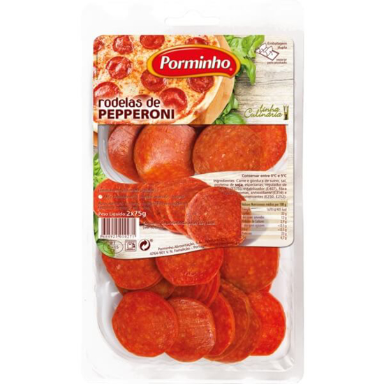 Imagem de Rodelas de Pepperoni 2x75 g PORMINHO unidade 150g