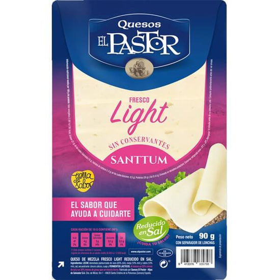 Imagem de Queijo de Mistura Light Baixo em Sal EL PASTOR unidade 90g