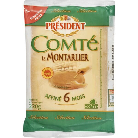 Imagem de Queijo Comté Le Montarlier PRÉSIDENT unidade 225g