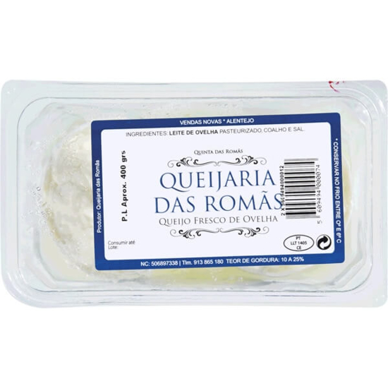 Imagem de Queijo Fresco de Ovelha QUEIJARIA DAS ROMÃS Pack 2 emb.400g