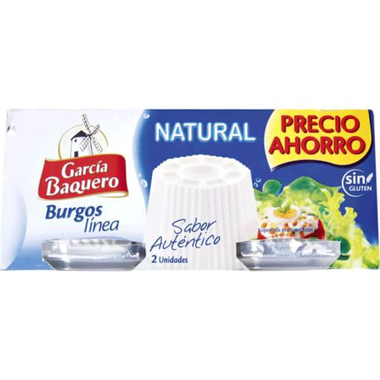 Imagem de Queijo Fresco Natural sem Glúten GARCÍA BAQUERO BURGOS LÍNEA Pack 2 emb.450g