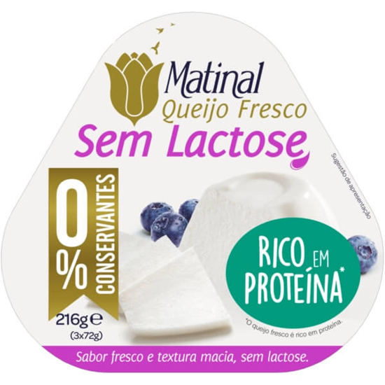 Imagem de Queijo Fresco sem Lactose Longa Duração MATINAL emb.3x72g