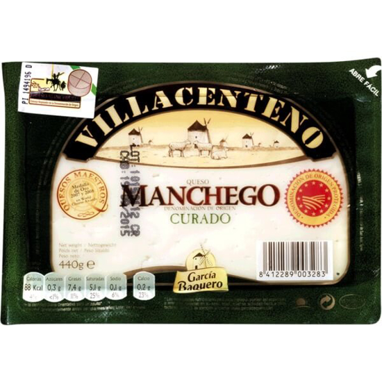 Imagem de Queijo de Espanha Manchego Curado VILLACENTENO emb.440g