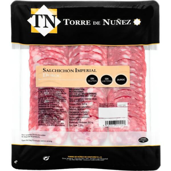 Imagem de Salsichão Imperial Duroc sem Glúten e sem Lactose TORRE DE NUÑEZ unidade 100g