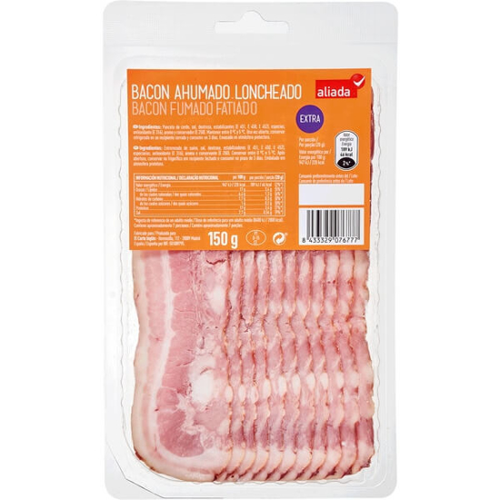 Imagem de Bacon Fumado Extra em Fatias ALIADA emb.150g