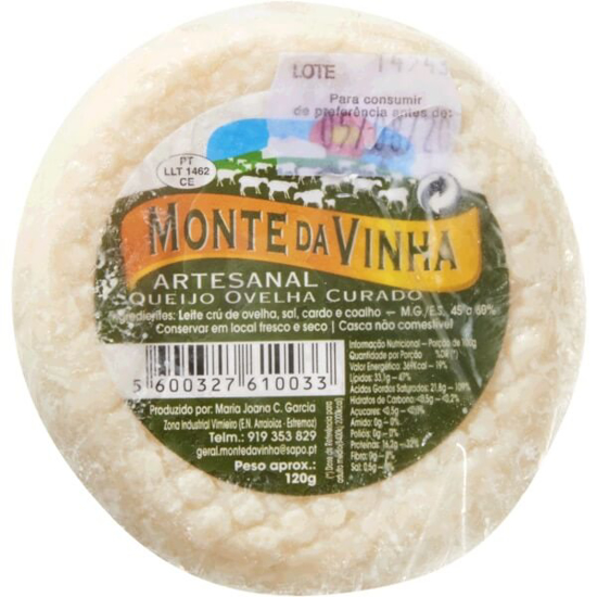 Imagem de Queijo de Ovelha Curado MONTE DA VINHA unidade 120g