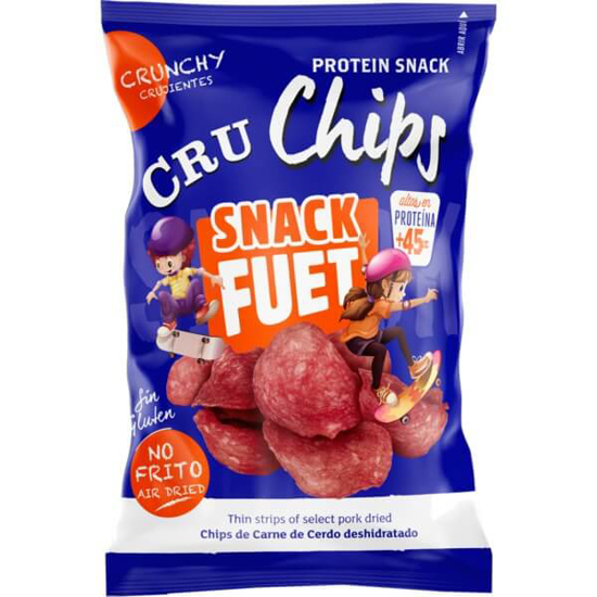 Imagem de Snack de Carne de Porco Desidratado Fuet CRU CHIPS unidade 25g