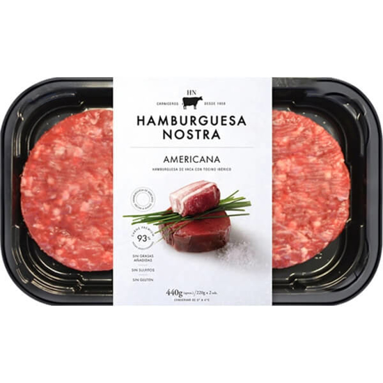 Imagem de Hambúrguer Americano 2 Unidades HAMBURGUESA NOSTRA emb.440g