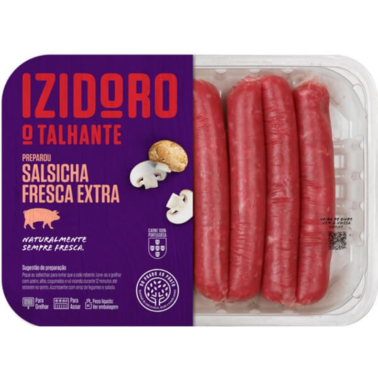 Imagem de Salsichas Frescas Extra de Porco IZIDORO O TALHANTE emb.500g