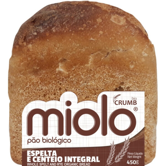 Imagem de Pão de Centeio Integral e Espelta Biológico MIOLO unidade 450g