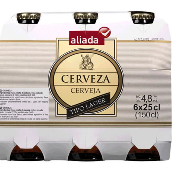 Imagem de Cerveja Tipo Lager ALIADA Pack 6 garrafa 25cl