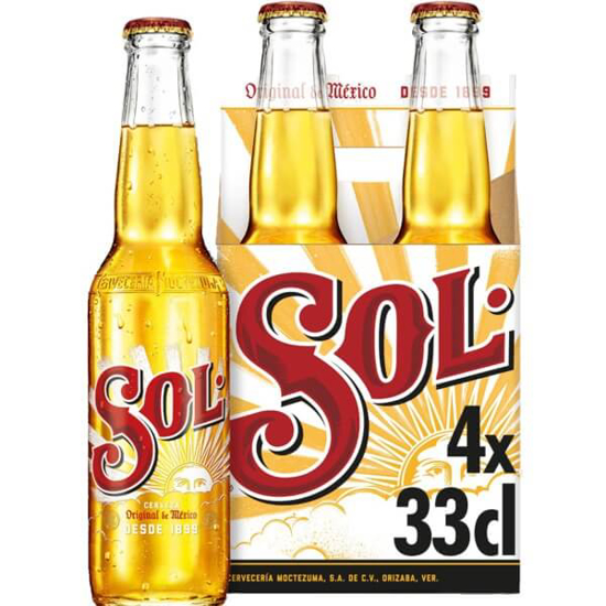 Imagem de Cerveja do México SOL Pack 4 garrafa 33cl