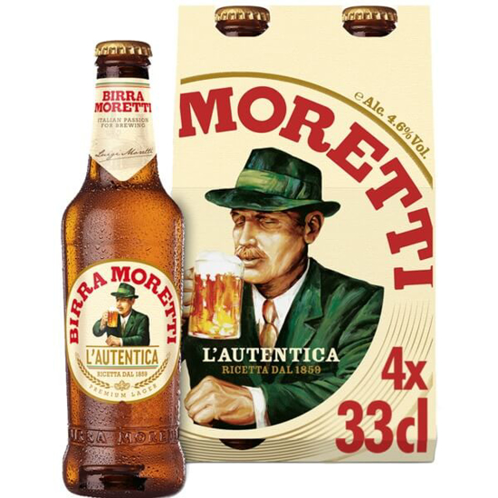 Imagem de Cerveja de Itália BIRRA MORETTI Pack 4 garrafa 33cl