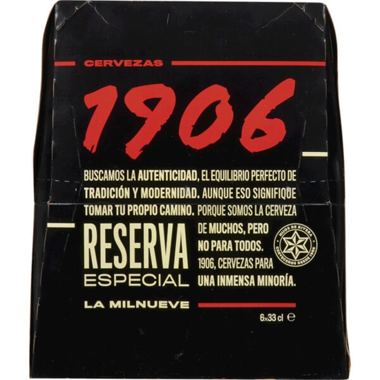 Imagem de Cerveja de Espanha Reserva Especial ESTRELLA GALICIA 1906 Pack 6 garrafa 33cl